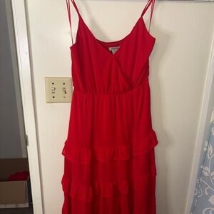 Flying Tomato Vibrant Red Maxi Dress